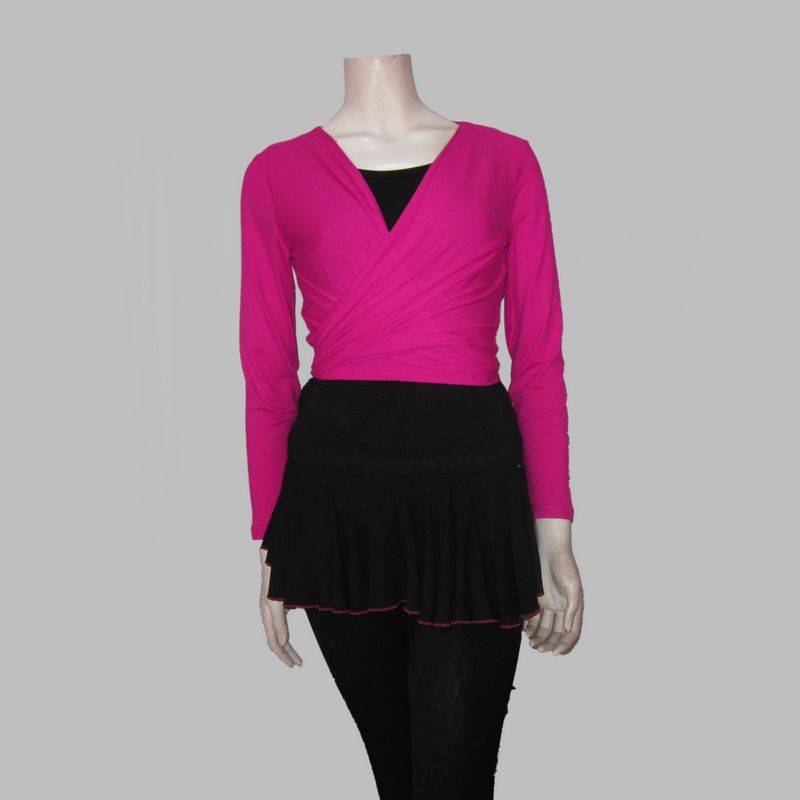 Dance Clothing Plaza Dance Top Latin Dance Nunxing New Two -piece Set, front chest lace top