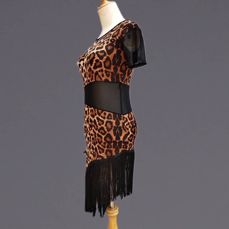 Latin dance dress new female adult dance skirt sexy Latin spoiler skirt body dance performance suit