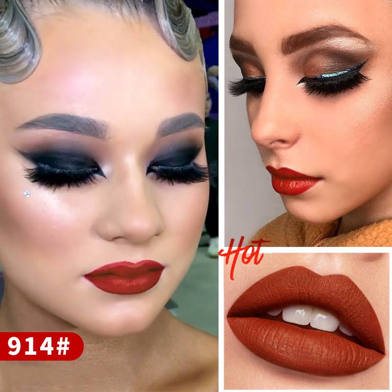 Latin dance special lipstick children's test competition dark non -stick cup can not remove color lip glaze national standard dance matte dark red