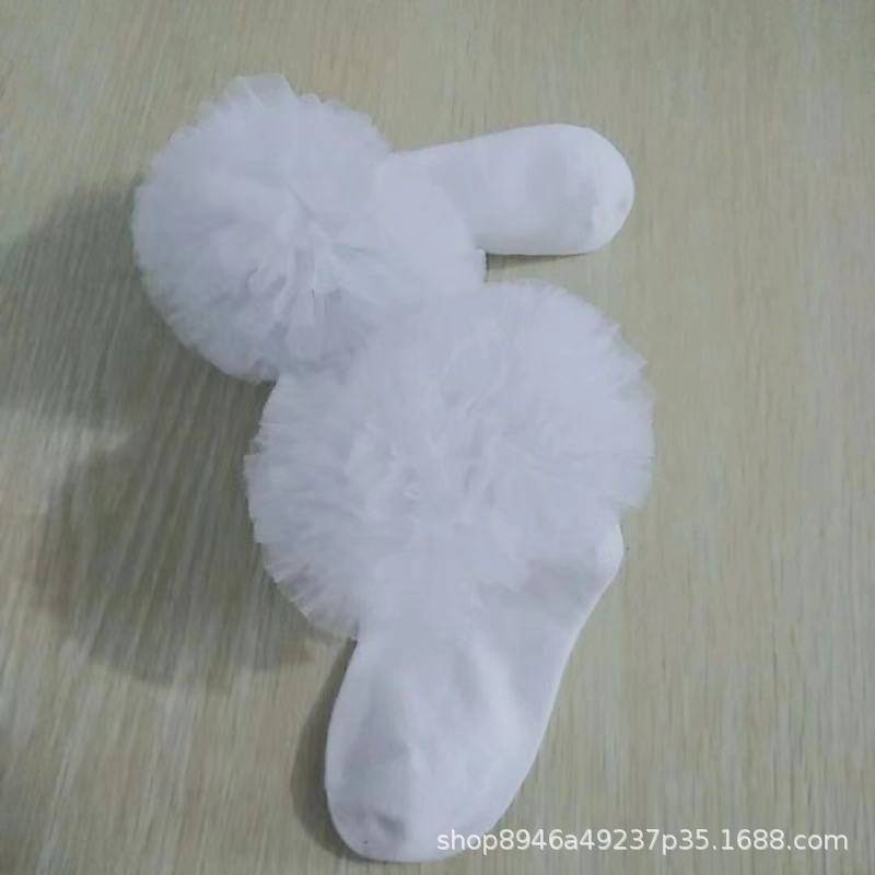 children's Latin dance stipulated socks lace princess lace socks girl dance cotton socks white sock test