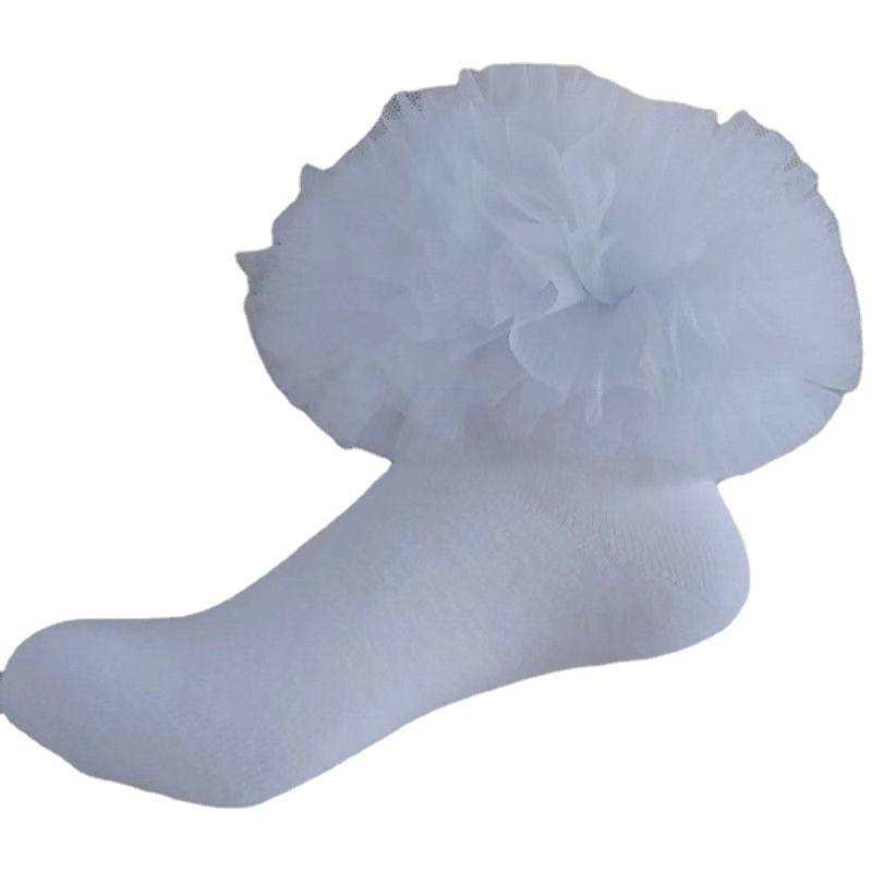 children's Latin dance stipulated socks lace princess lace socks girl dance cotton socks white sock test