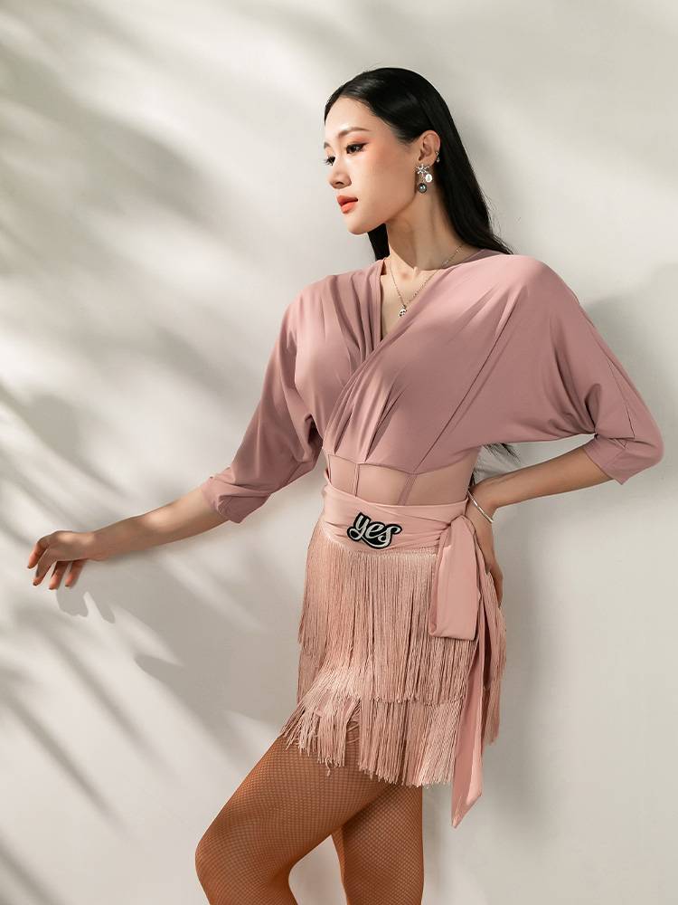 dancebaby Latin dance skirt practice service spring clothing flowing soverell skirt 2024 new dance clothing short skirt ys312