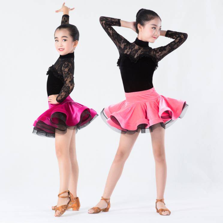 Broken code Clear Corporation Connectin Dance Female Dance Performance Competition Performance Practice Dance Children's Dance Skirt Set