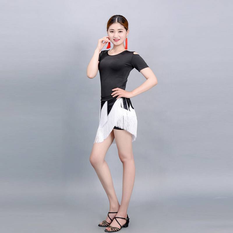 The new Latin dance hip towel adult girl irregular runner bodies apron Latin practice dance short skirt a skirt