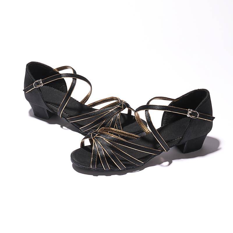 Children's beginner Children's professional Latin dance shoes girls soft bottom, low, high heel girl practice dance shoes