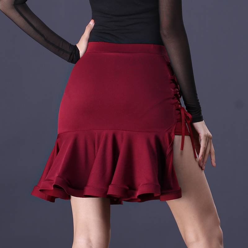 Latin Dance Clothing Female New Professional Dance Skirt Practice Dress Dance Skirt Latin Dance Skirt Adult Halway Skirt