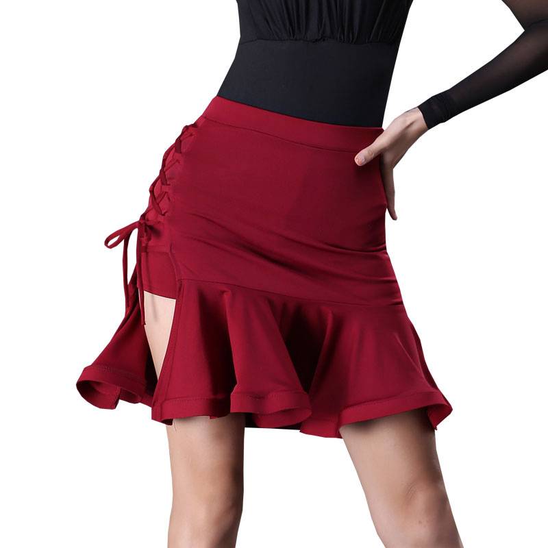Latin Dance Clothing Female New Professional Dance Skirt Practice Dress Dance Skirt Latin Dance Skirt Adult Halway Skirt