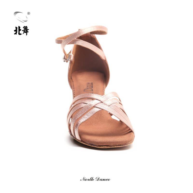Pink Latin Dance Shoes Mid -High Heel Adult Girl Plaza Dance Shoes Sandals Dance Shoes Room