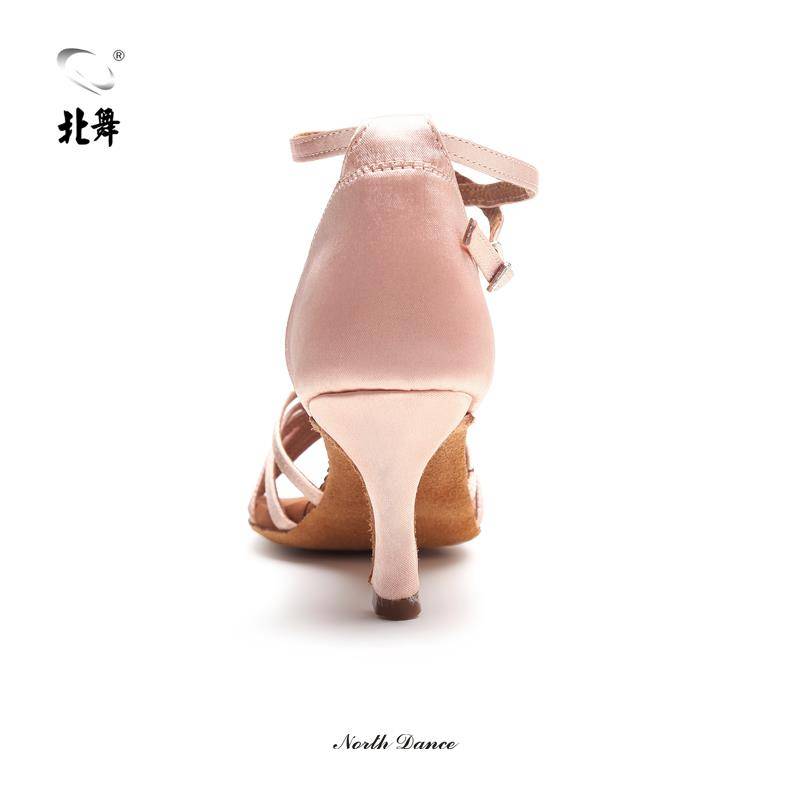 Pink Latin Dance Shoes Mid -High Heel Adult Girl Plaza Dance Shoes Sandals Dance Shoes Room