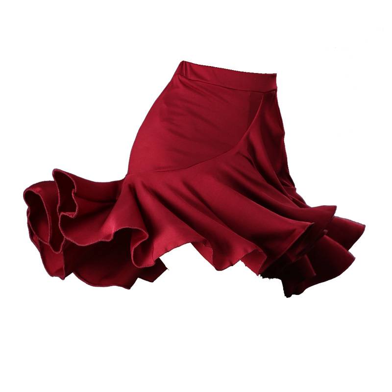 New Latin dance skirt Female adult skirt new dancing performance big swing skirt professional dance practice clothing