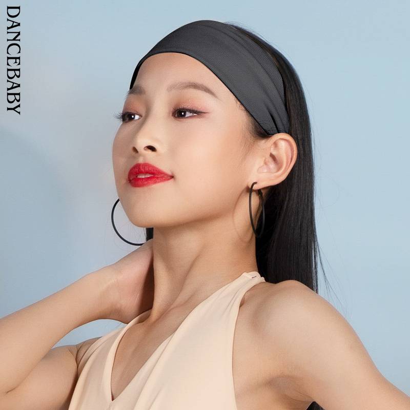 Dancebaby Children's Latin Competition Performance Professional Band Latin Dance High Blind Sweat Headdress Adult ZD180