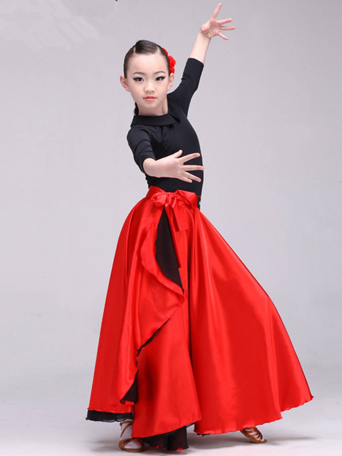 Children's performance service female bull dance cape belly dance Lauding dance dance dance uniform single group chorus skirt