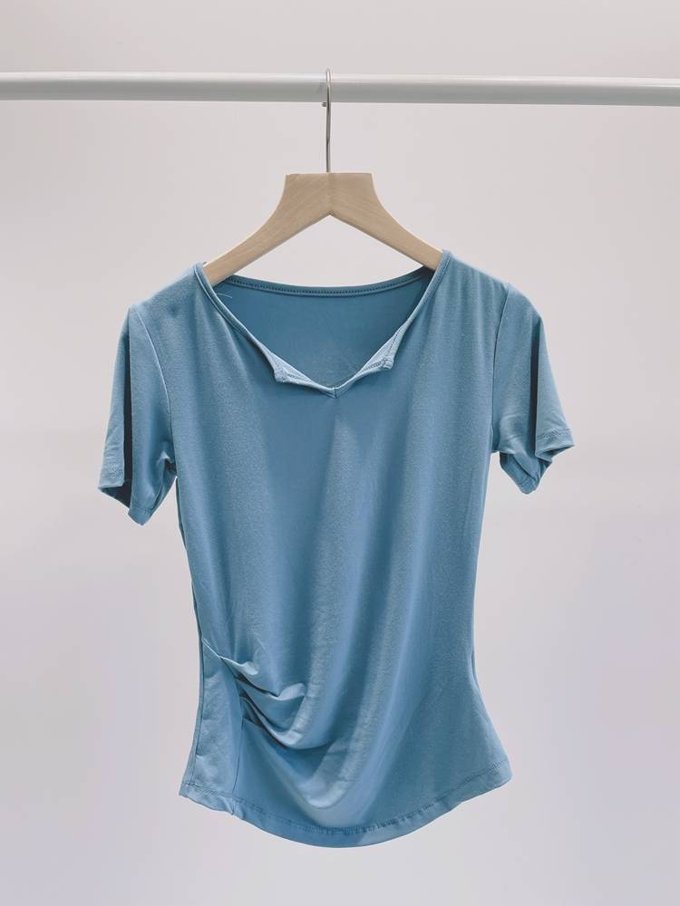 Dance service female short -sleeved Chinese dance classical dance modern dance exercise clothes body dance service student classroom training service