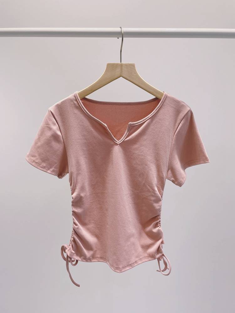 Student dance service women's short -sleeved shirt summer classical dance modern dance Chinese dance exercise uniforms are thin body training uniforms