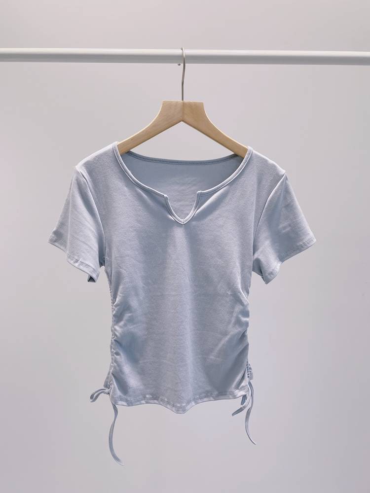 Student dance service women's short -sleeved shirt summer classical dance modern dance Chinese dance exercise uniforms are thin body training uniforms
