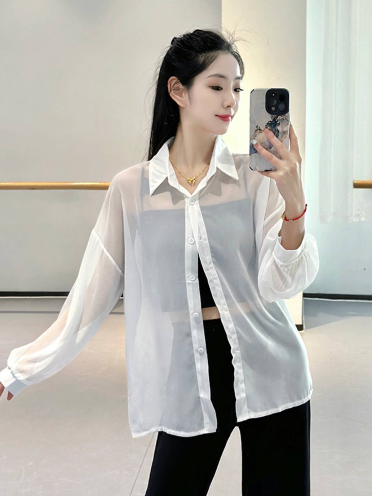 Large size modern dance classical dance female adult shirt training service body training service Chinese dance exercise performance service