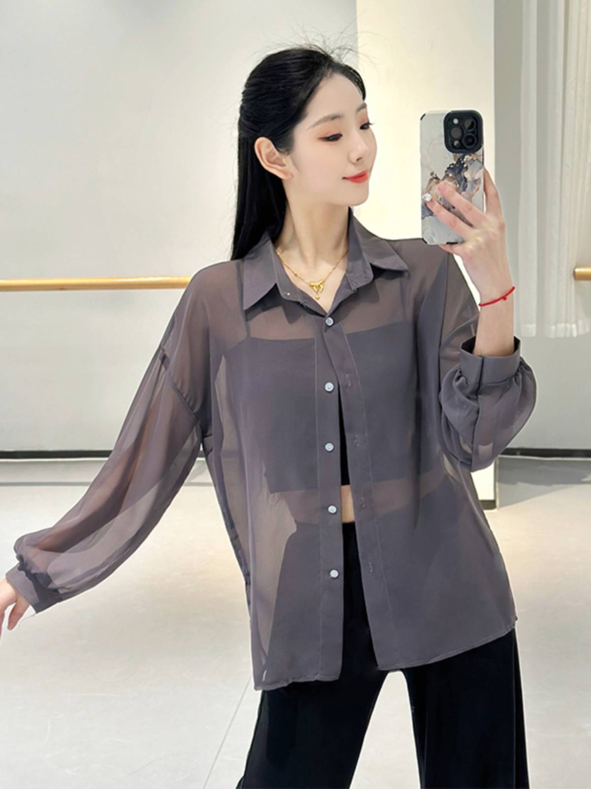 Large size modern dance classical dance female adult shirt training service body training service Chinese dance exercise performance service