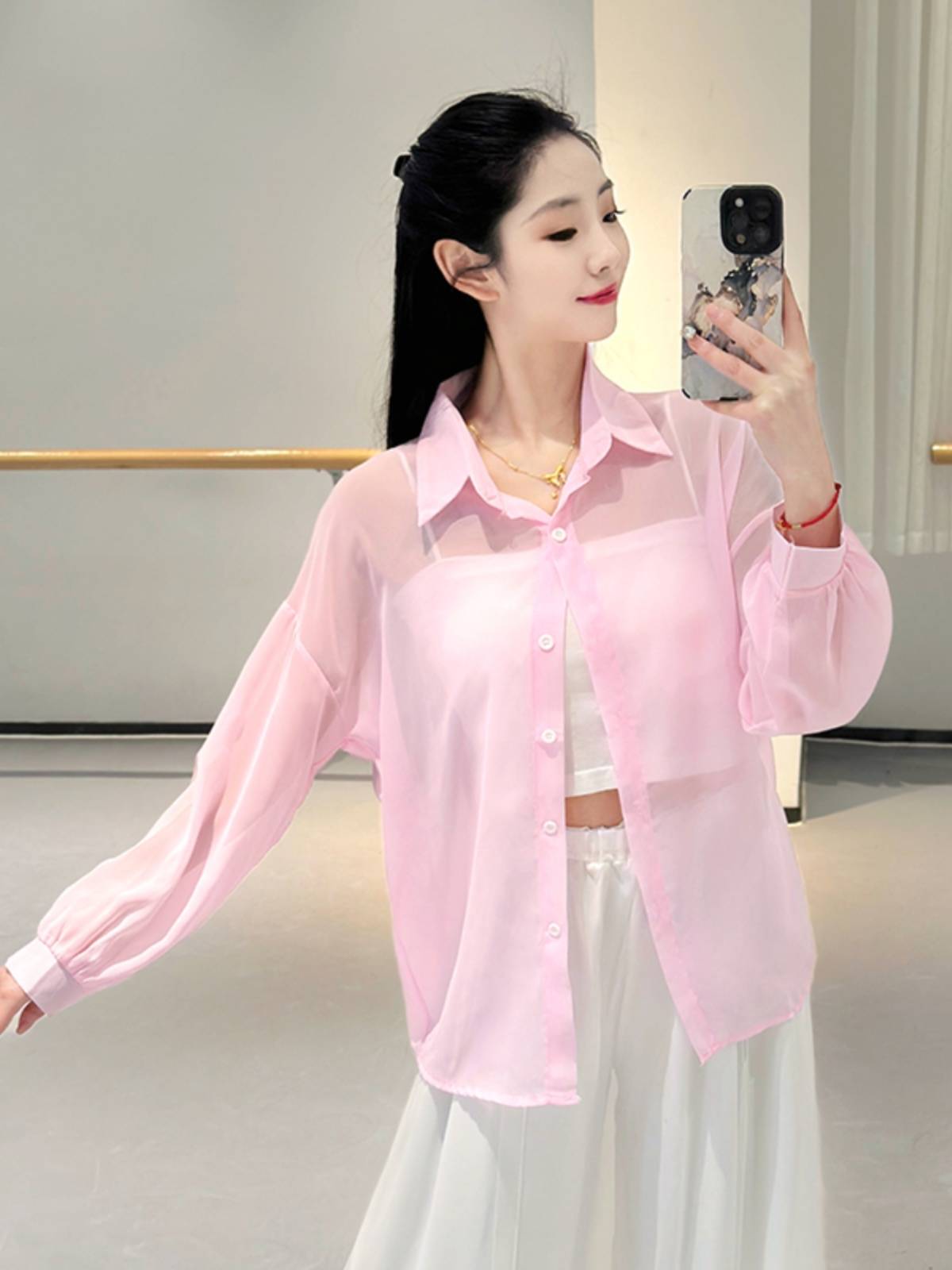 Large size modern dance classical dance female adult shirt training service body training service Chinese dance exercise performance service
