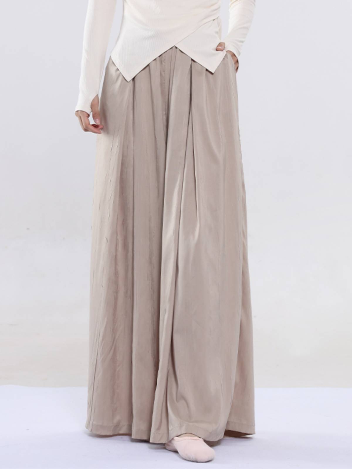 Modern dance exercise suit loose wide -leg pants Chinese classical dance elegant wild straight dance pants professional clothes
