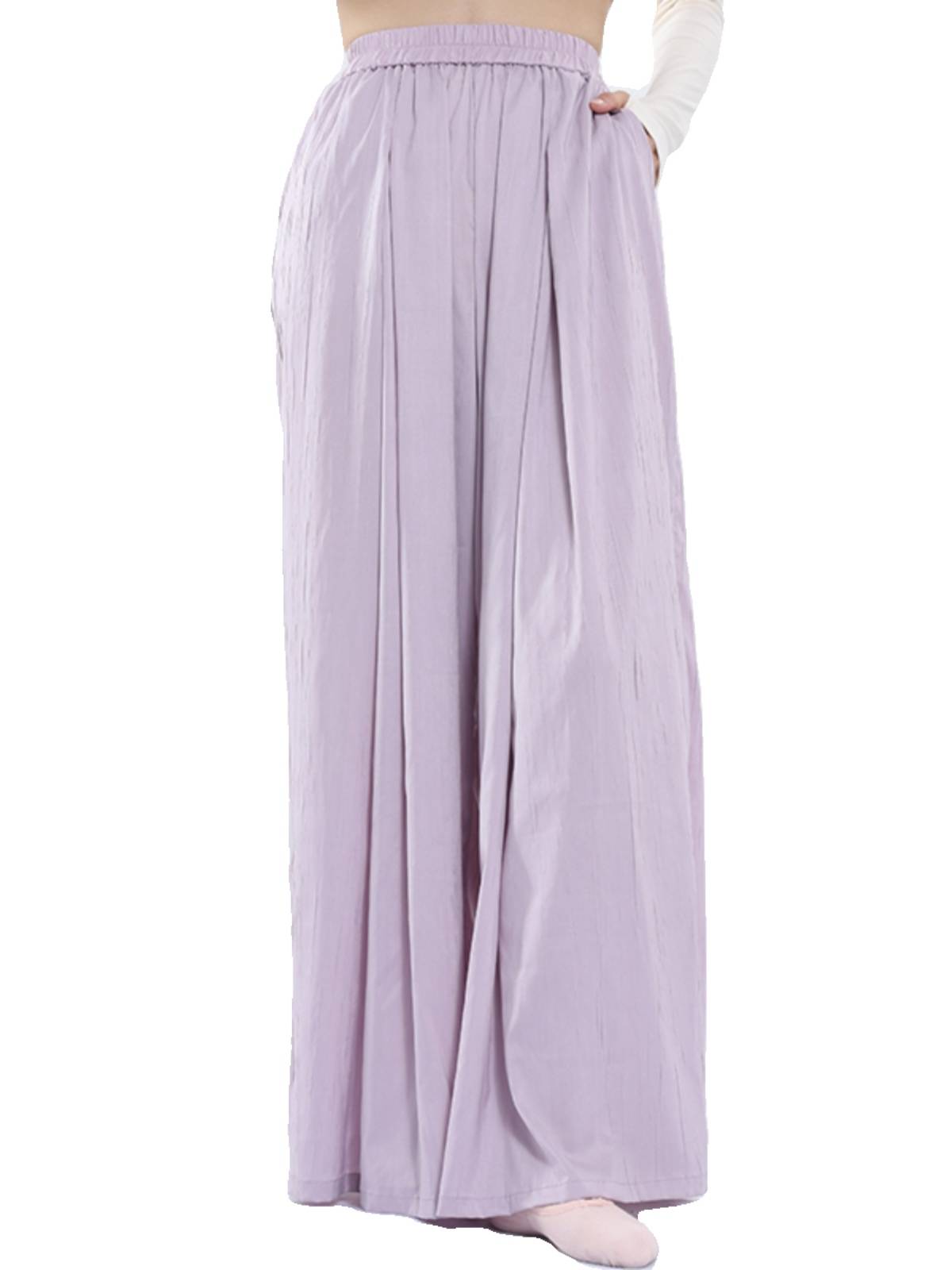 Modern dance exercise suit loose wide -leg pants Chinese classical dance elegant wild straight dance pants professional clothes