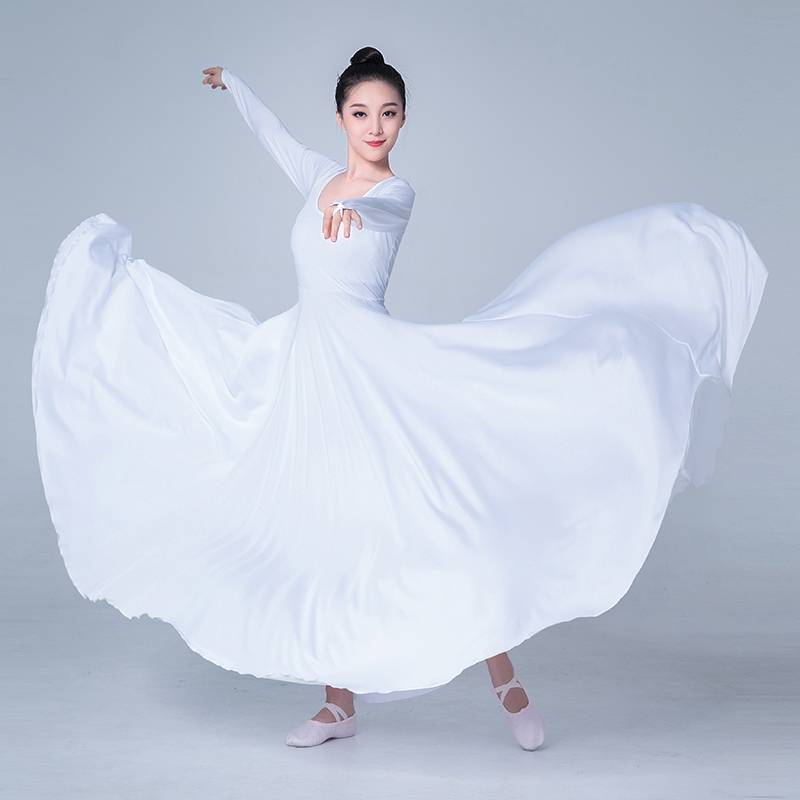 2019 autumn and winter new adult female modern dance Xinjiang ballet opening dance L, performance, long skirt, big skirt