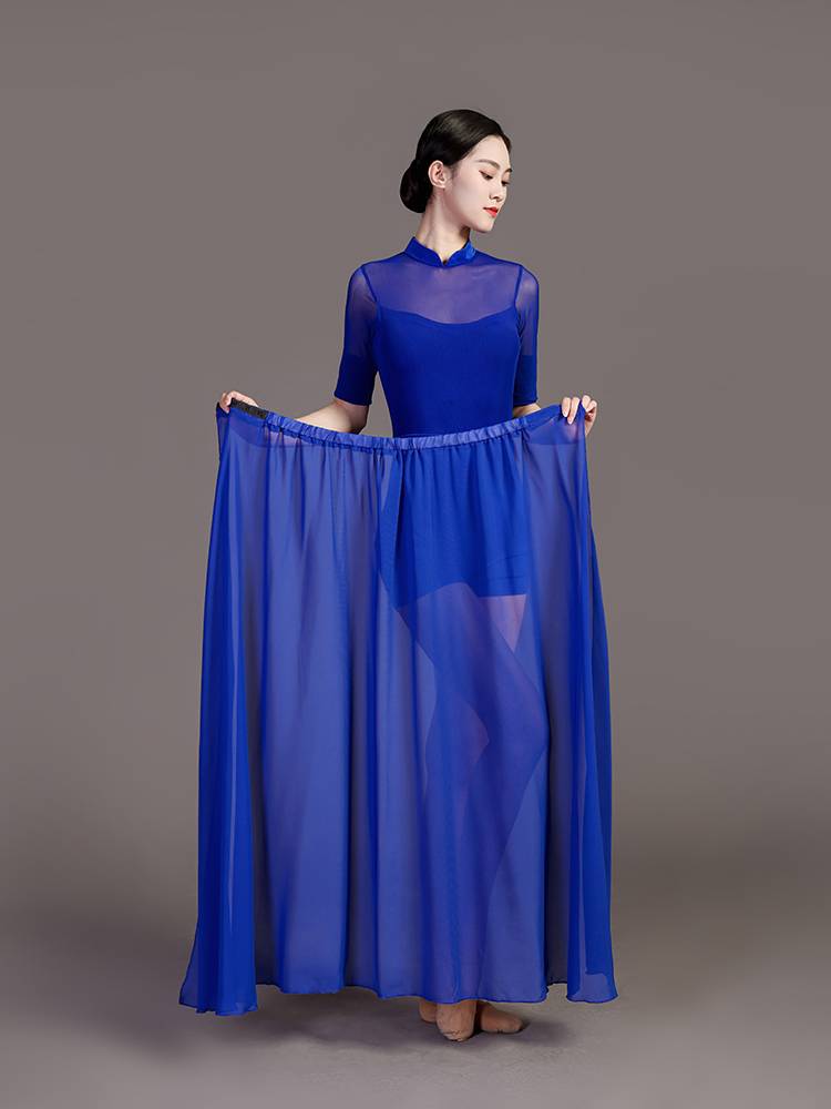 A piece of dance skirt Classical dance open skirt Modern dance half -bodies skirt test exercises performance show performance dancing big skirt