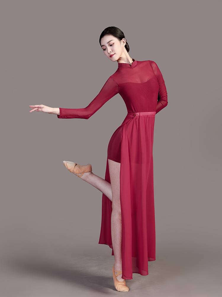 A piece of dance skirt Classical dance open skirt Modern dance half -bodies skirt test exercises performance show performance dancing big skirt