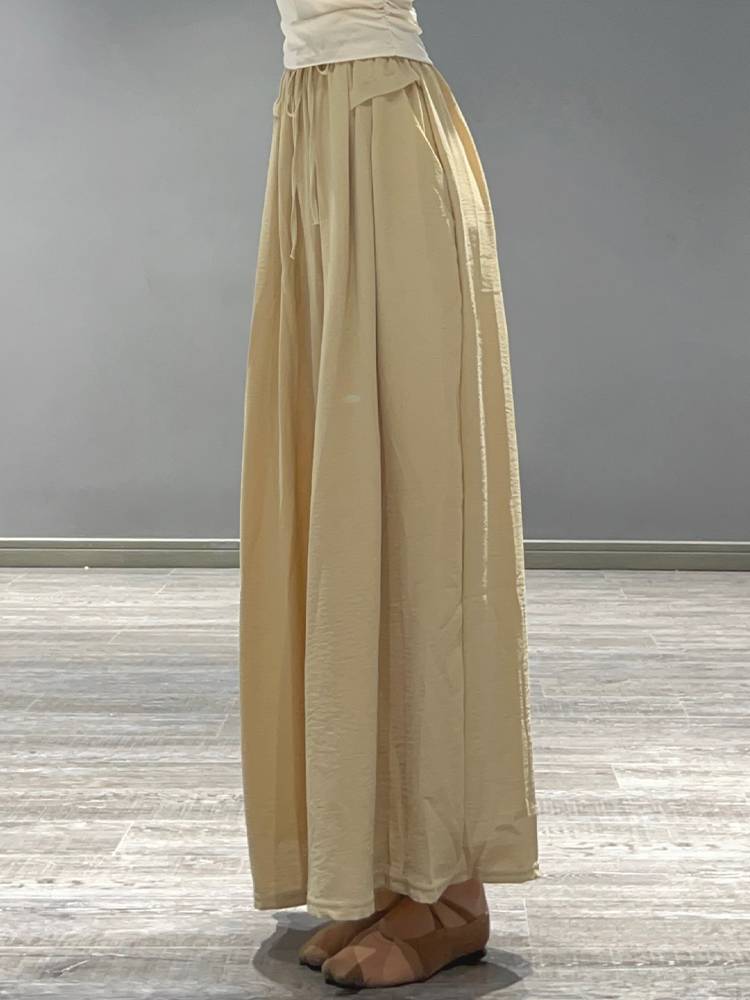 Modern dance pants can wear loose and elegant wide leg pants daily