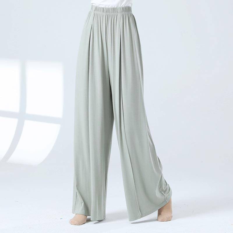 Modern dance exercise pants men and women's new dance clothing high -waist straight -legged wide -leg pants Classical dance yoga four seasons pants