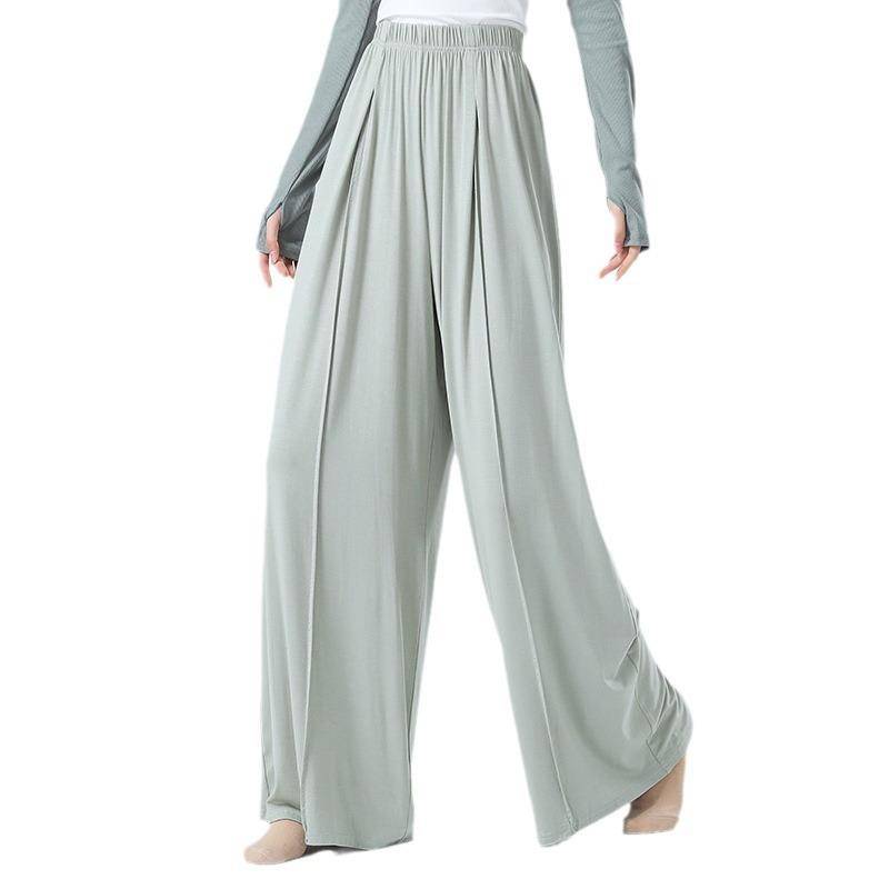 Modern dance exercise pants men and women's new dance clothing high -waist straight -legged wide -leg pants Classical dance yoga four seasons pants
