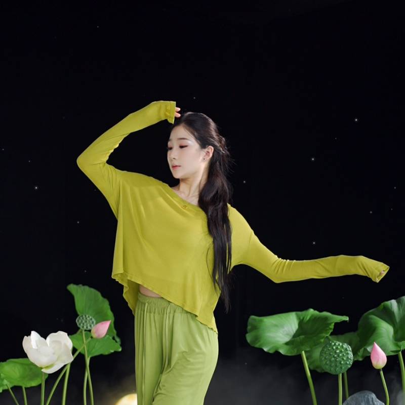 Modern dance clothing adult women's jacket loose jersey practice dance birthday often wear 2024 summer new models