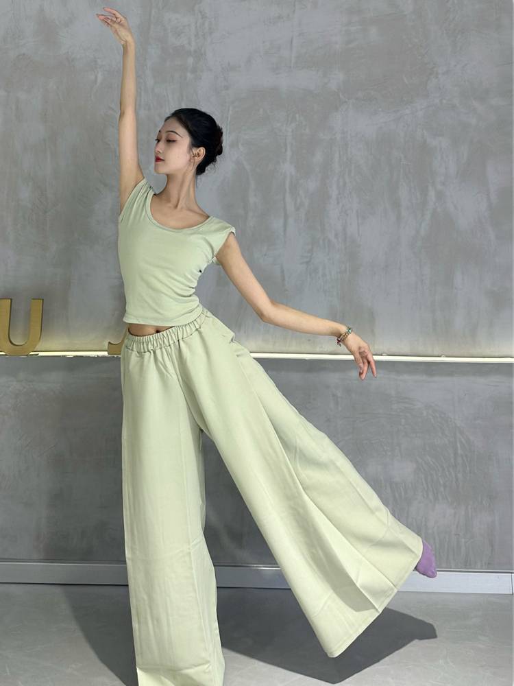Classical dance exercise girl pure desire sweet girl sexy top design sense niche dance service modern dance small flying sleeves