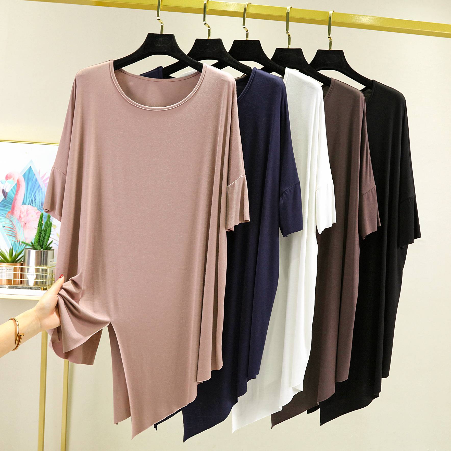 Summer Jazz Modern Dance Practice Mordel Modal Irregular Bottom Shirt New Adult Jazz Dance Girl