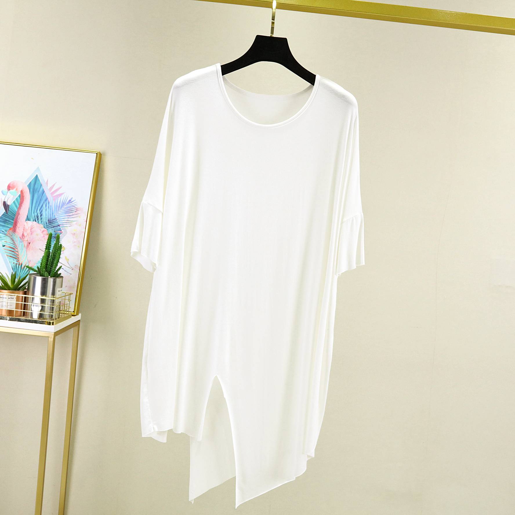 Summer Jazz Modern Dance Practice Mordel Modal Irregular Bottom Shirt New Adult Jazz Dance Girl
