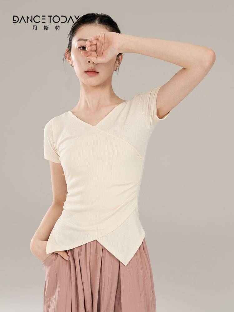 Dancetoday Modern Dance Female Female Summer Summer Steady Short Sleeve Top Together Training Services