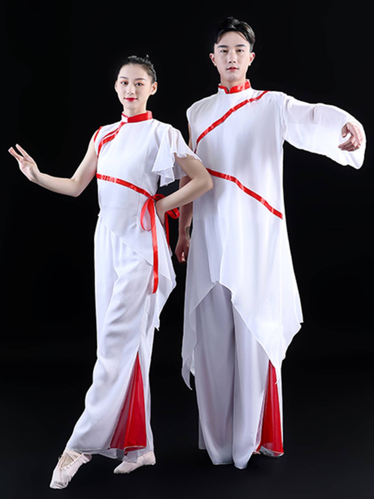 Red Cradle Dance Service Student Modern Dance Performance Serving Men and Women Chinese Classical Dance Watch Disciples Wide -legged Pants