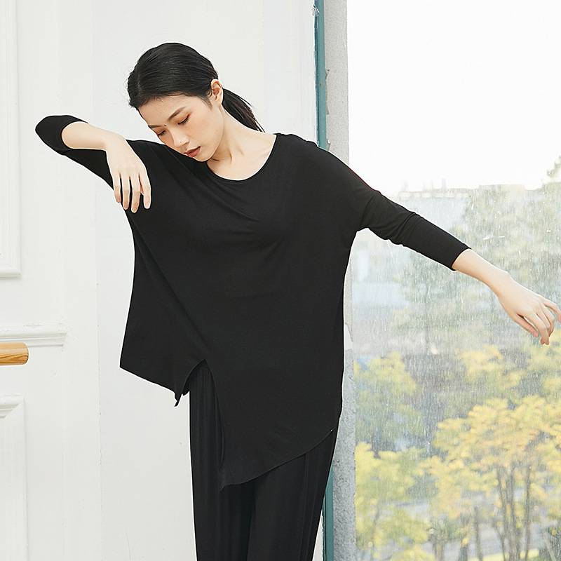 230 grams of heavy dance service men and women adult loose tops modern dance exercise uniforms for split large size performance service training