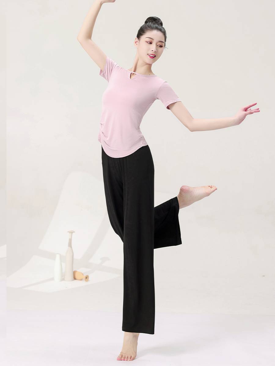 Dance pants girls loose Modal practice clothes straight dance pants classical dance modern dance -shaped body wide leg pants
