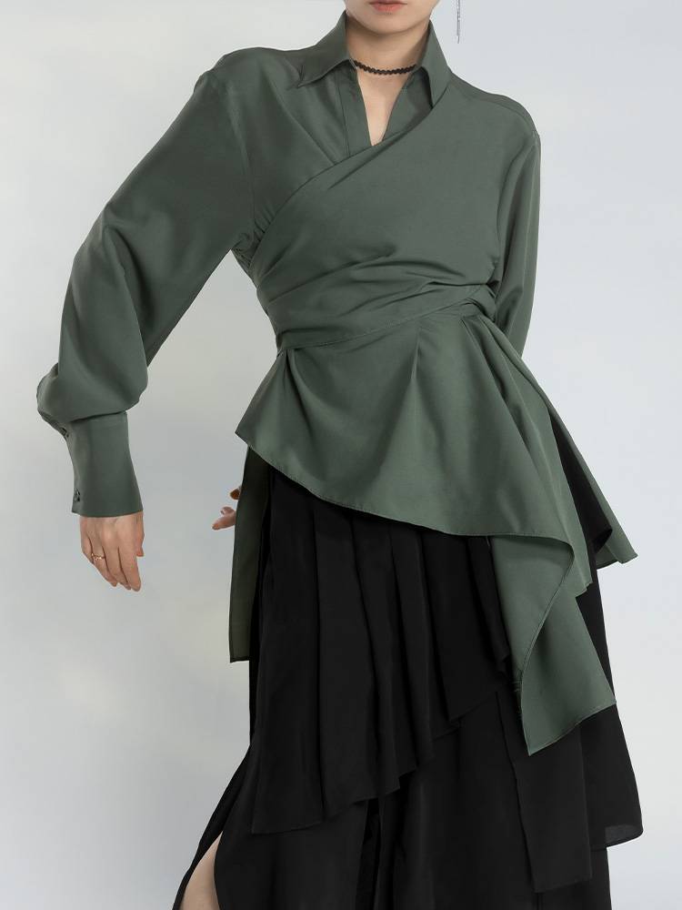 D336 Modern Dance Shirt Practice Men's Women's Performance Services Dance Student Matching Loose Top Sleeping Long Sleeve