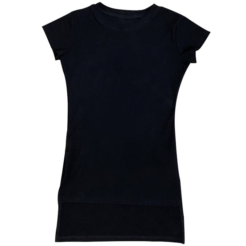 One grid dance modern dance exercises irregular short -sleeved short -sleeved long -shaped body clothes test teacher body rhyme top