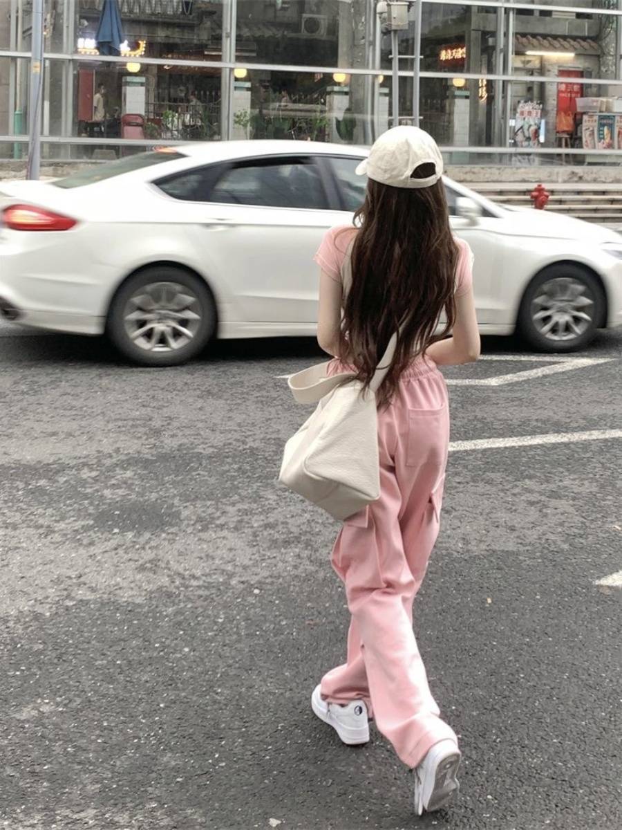 Jazz female adult cool salt -style street worker pants set spring modern dance female group street dance fashion two -piece set