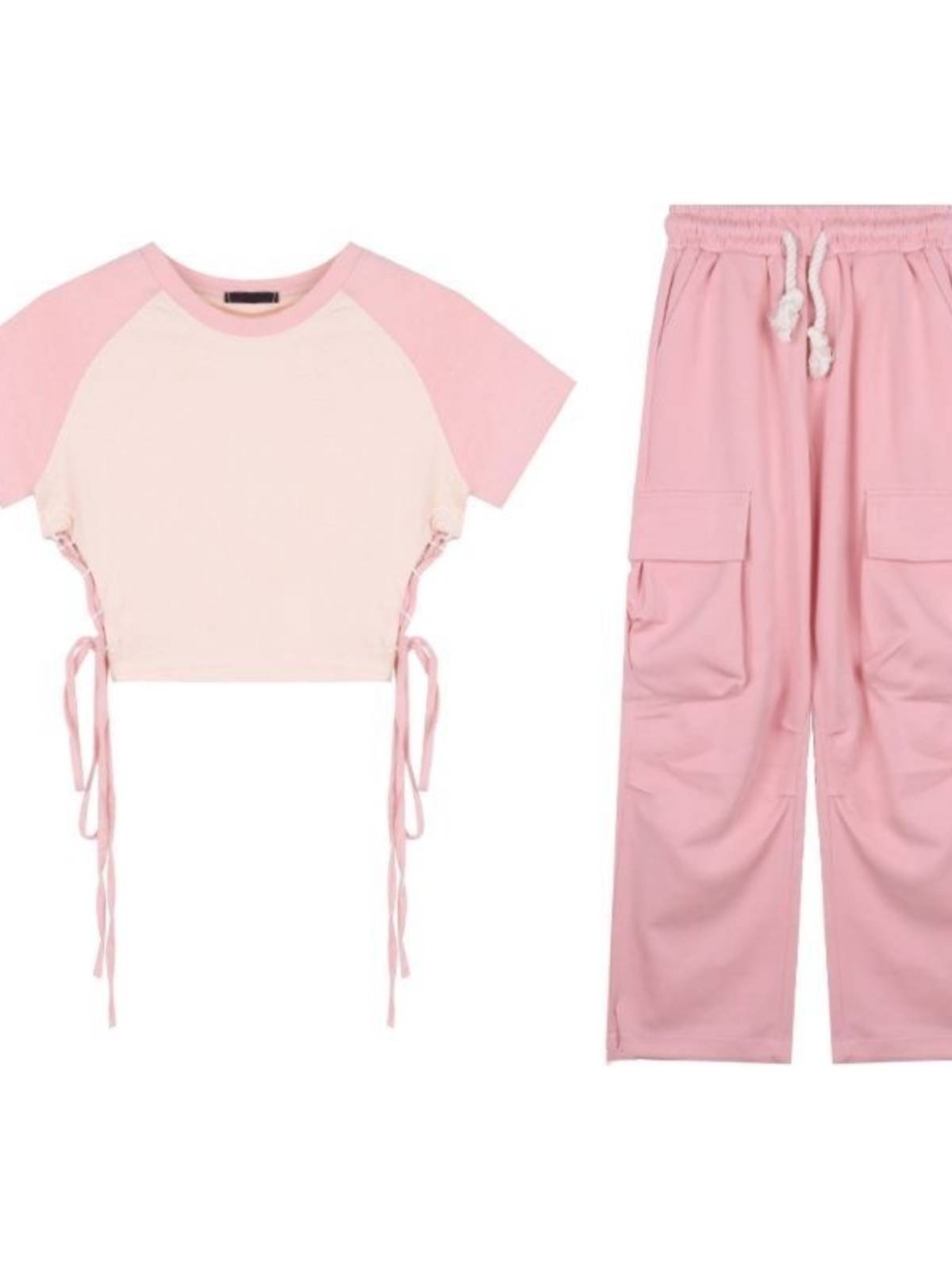 Jazz female adult cool salt -style street worker pants set spring modern dance female group street dance fashion two -piece set