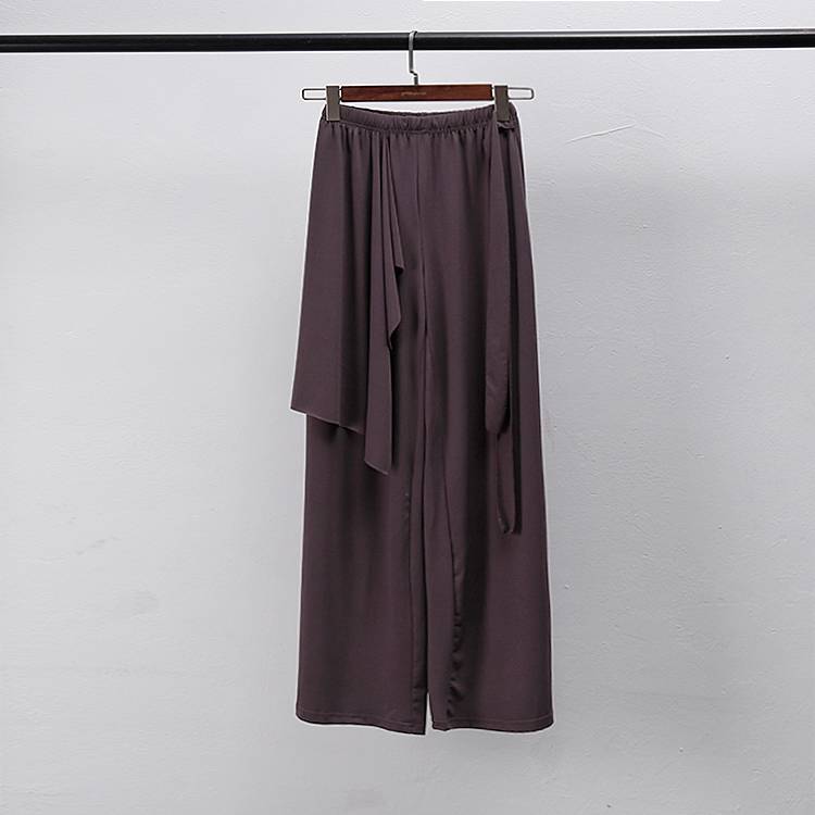 Dance pants women's loose silk, smooth, elegant wide legs practice pants Modern classical dance -shaped professional training dancing clothing