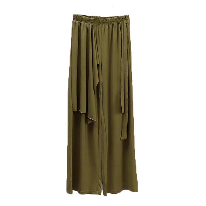 Dance pants women's loose silk, smooth, elegant wide legs practice pants Modern classical dance -shaped professional training dancing clothing