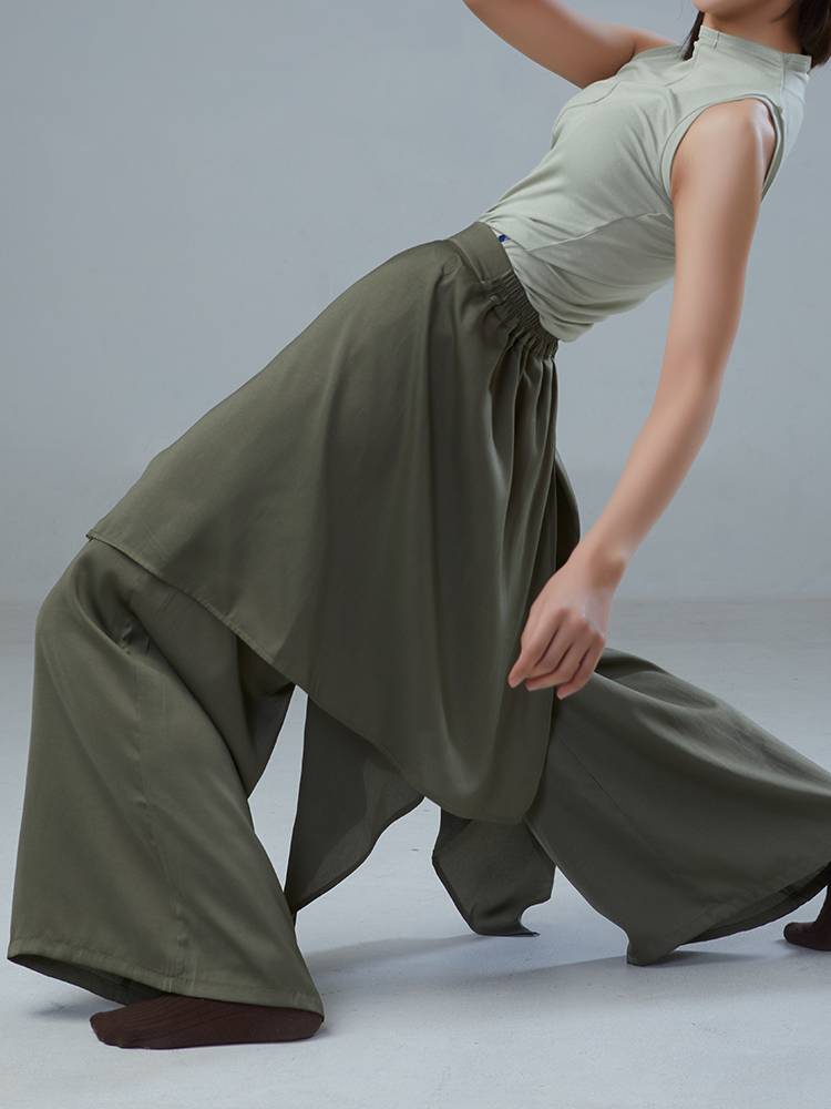 Gorgeous Solo Show Modern Dance Pants, Classical Dance Dance wide -leg pants Chinese dance professional practice service pants