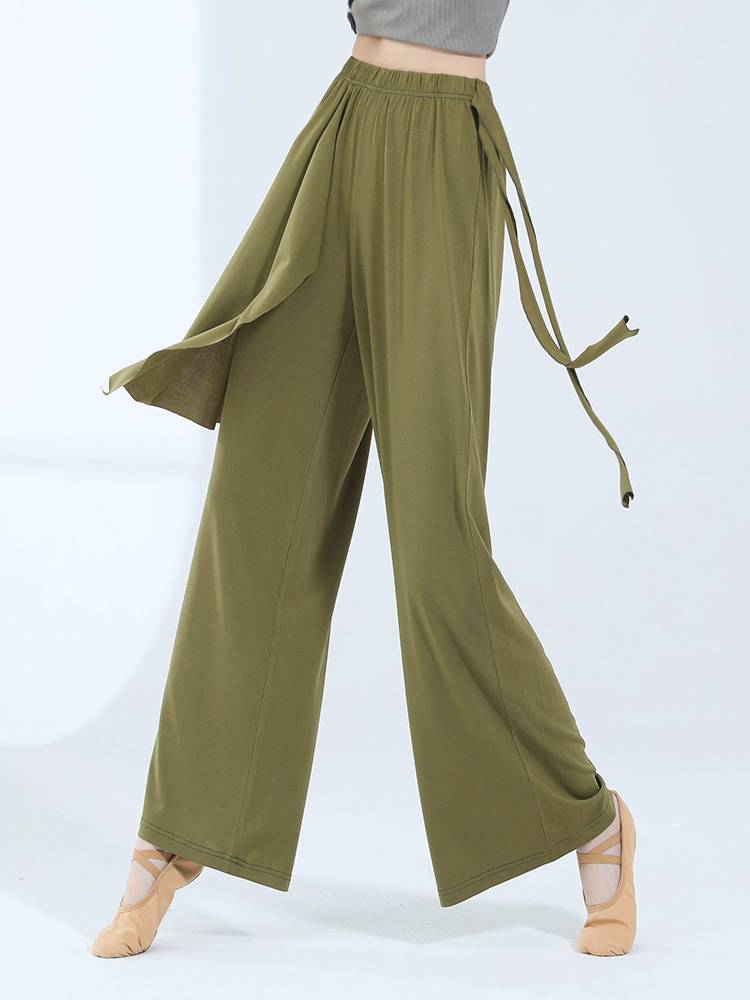 Modern dance wide -leg pants female dance practice service classical dance loose straight dance service adult professional dance pants