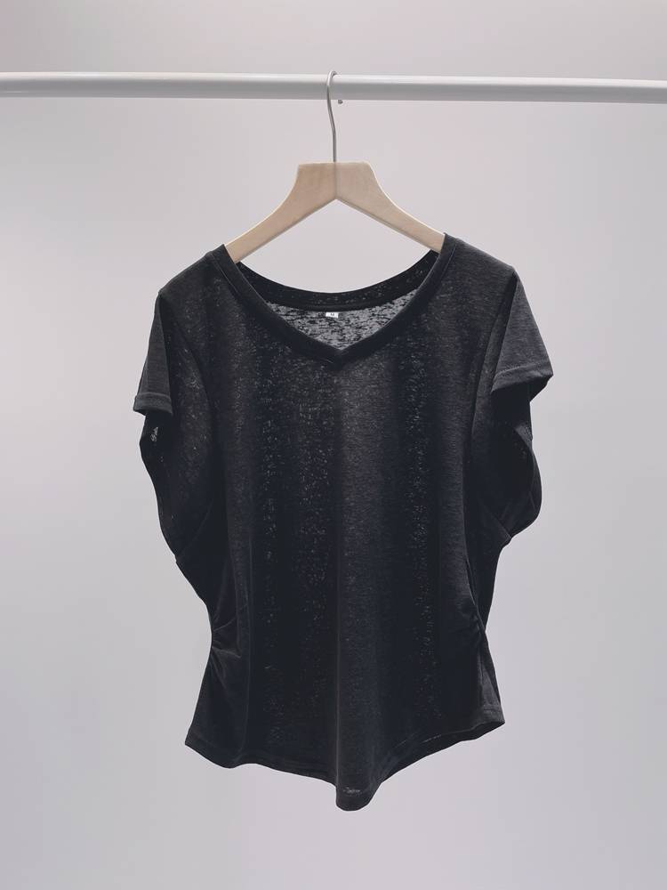 Bamboo cotton loose V -neck dance service female short -sleeved modern dance exercise body training uniforms yoga sportswear