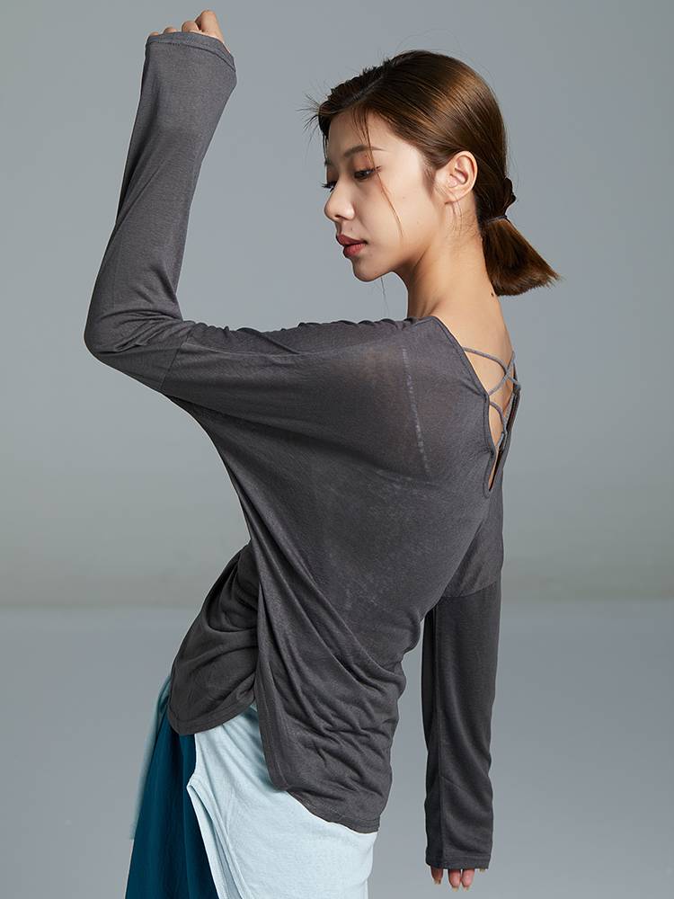 Gorgeous Solo Dance Dance Clothes Long -sleeved Classical Dance Classic Summer Sunscreen Female Sports Services Modern Dance Practice Services
