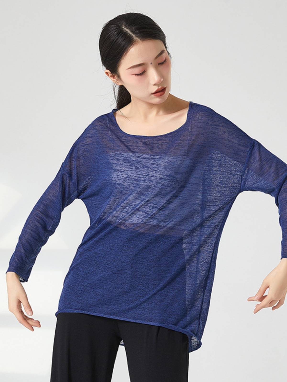 Modern dance exercises, female adult breathable, loose sexy perspective dance performance new classical dance clothing