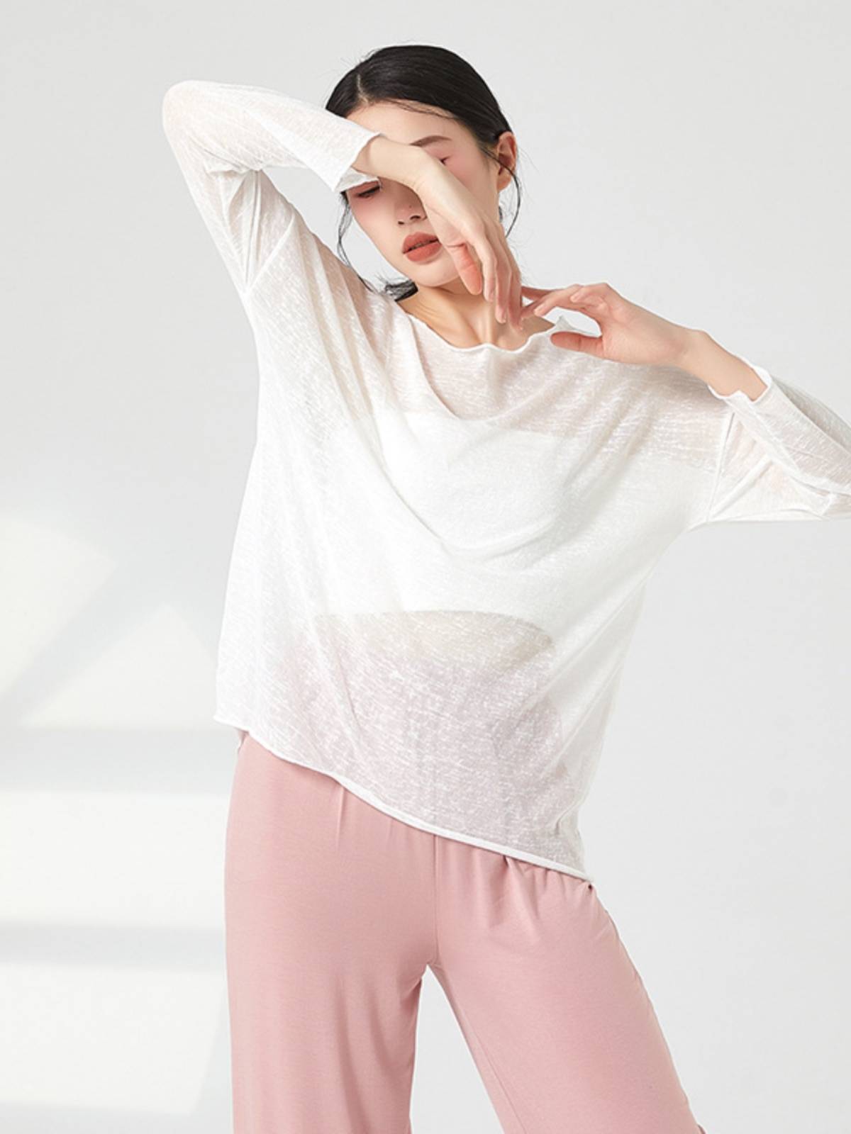 Modern dance exercises, female adult breathable, loose sexy perspective dance performance new classical dance clothing